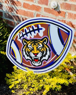 Tigers: Tiger Football Spirit Yard Sign