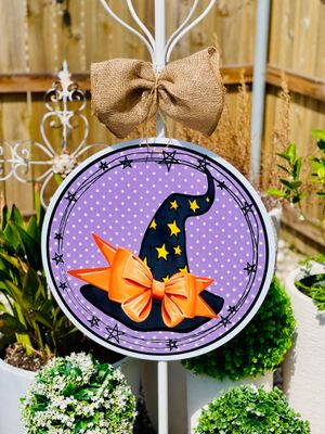 Halloween: Starry Witch Hat Door Hanger
