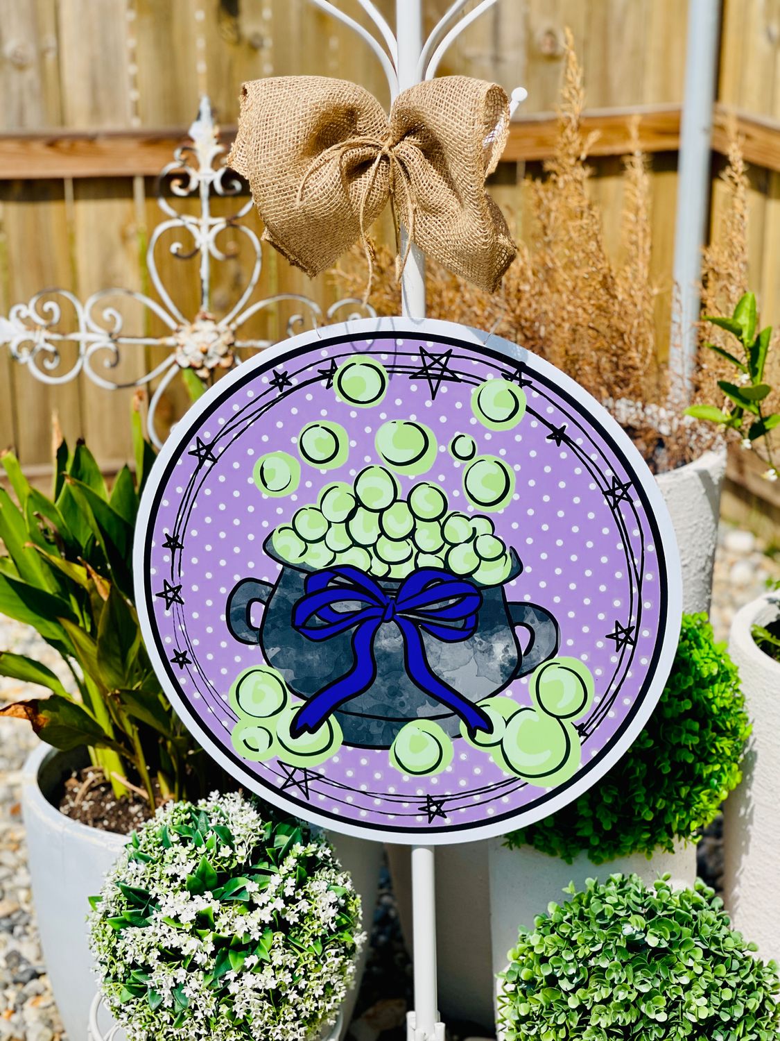 Bubble &amp; Brew Cauldron Door Hanger