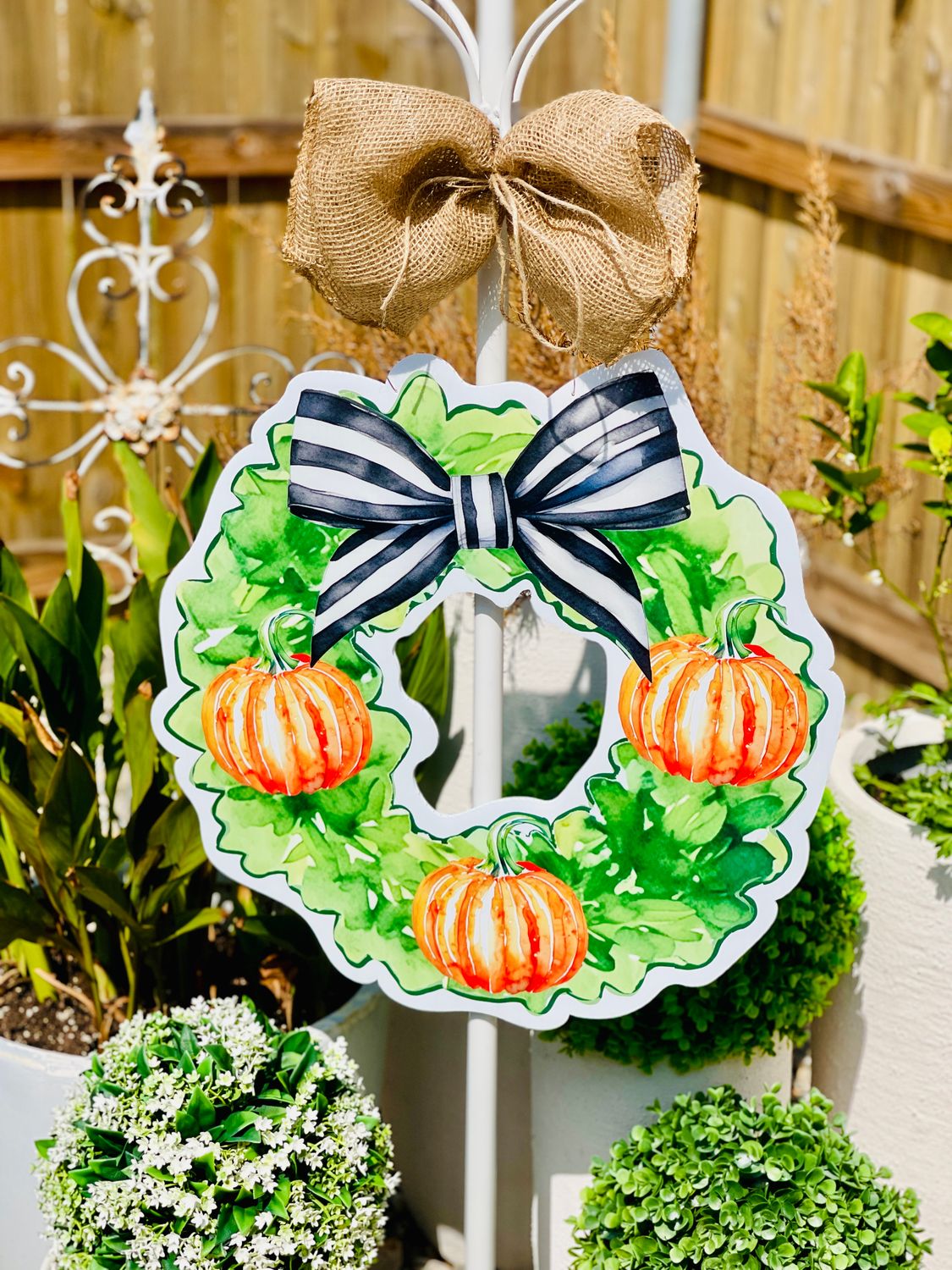 Pumpkin Wreath Door Hanger