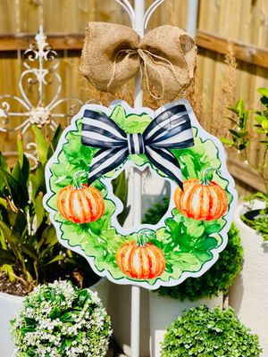 Thanksgiving: Pumpkin Wreath Door Hanger