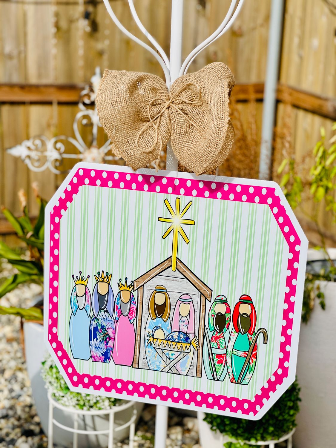 Christmas: 🌟 Preppy Nativity Door Hanger 🌟