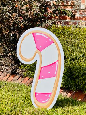 Christmas: Sugar Cookie Candy Cane Yard Sign