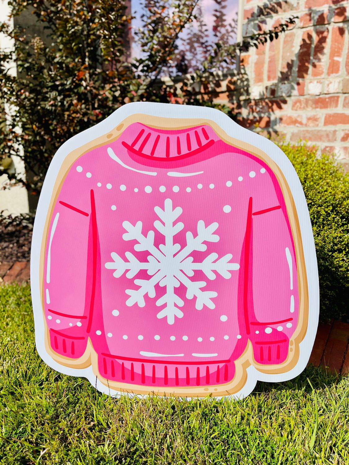 Christmas: Sugar Cookie Sweater Yard Sign