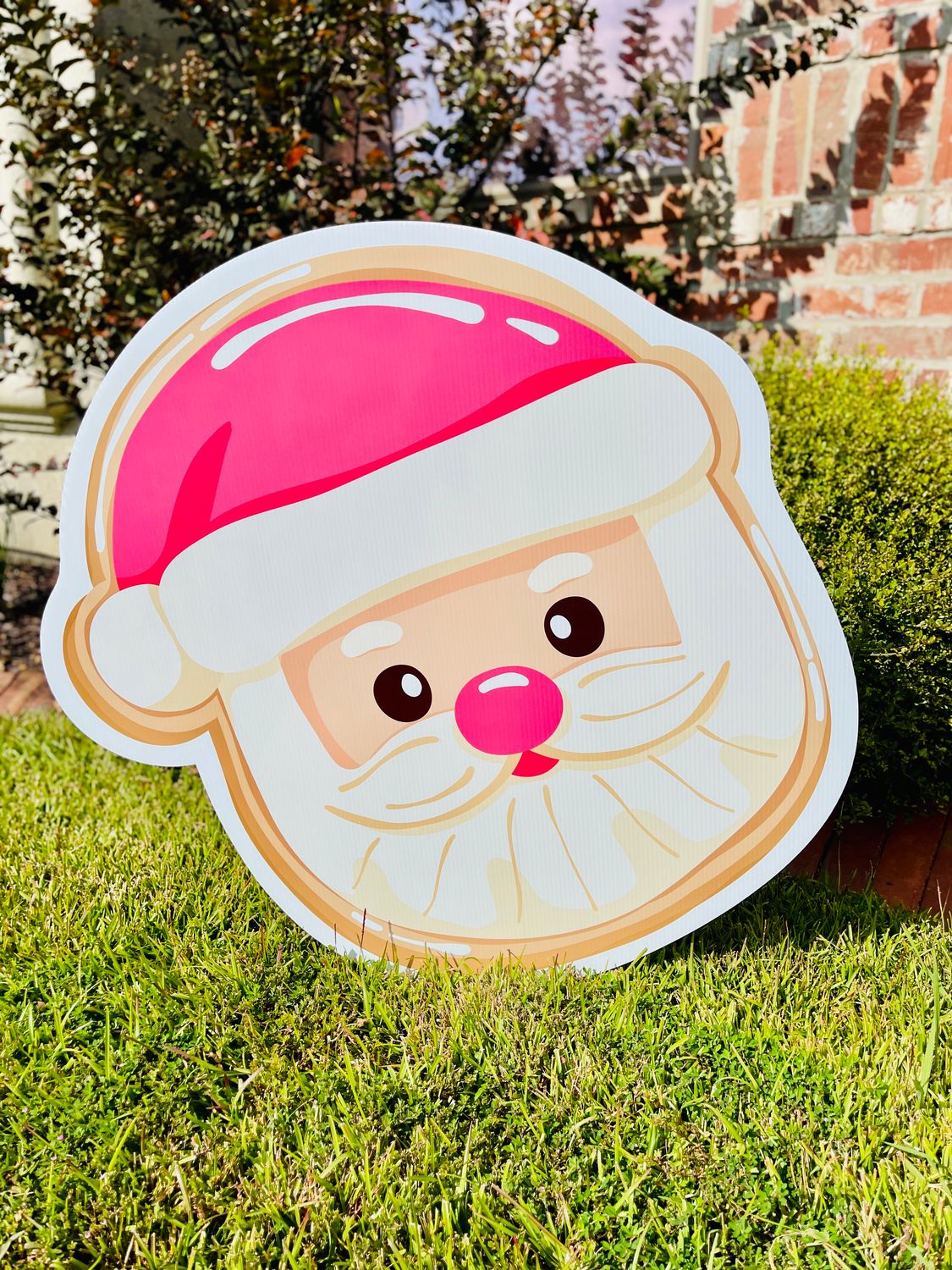 Christmas: Sugar Cookie Santa Yard Sign