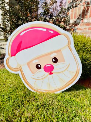 Christmas: Sugar Cookie Santa Yard Sign