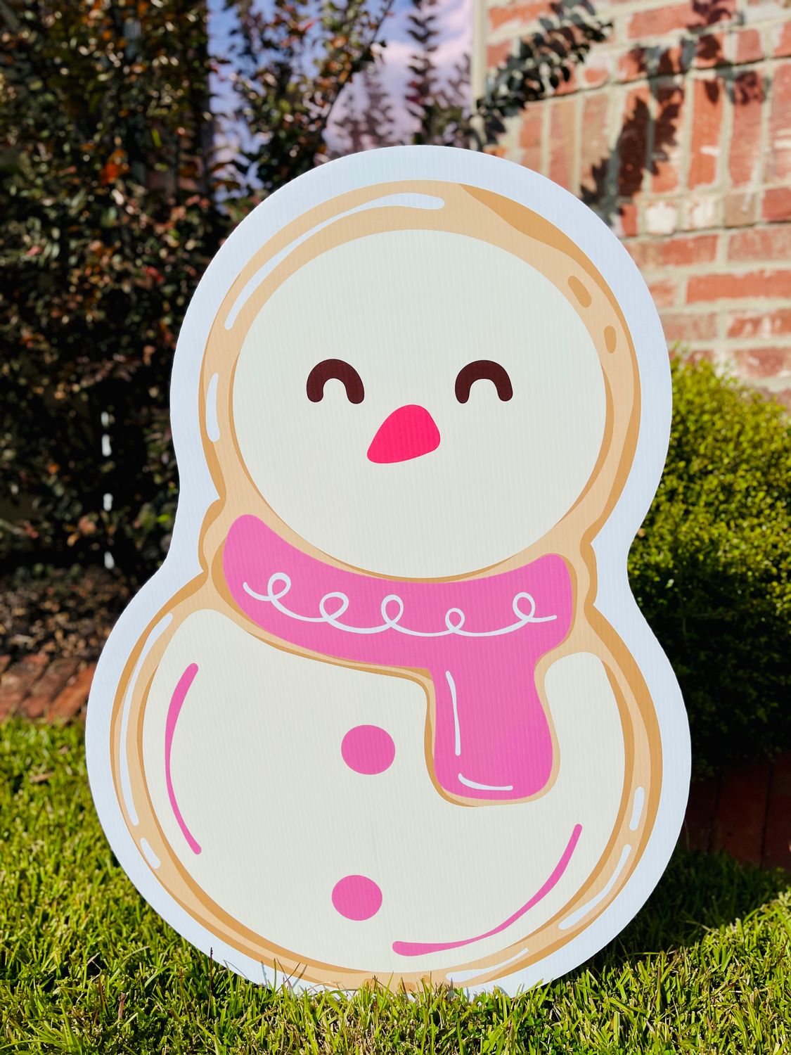 Christmas: Sugar Cookie Snowman Yard Sign