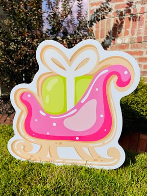 Christmas: Sugar Cookie Sleigh Yard Sign