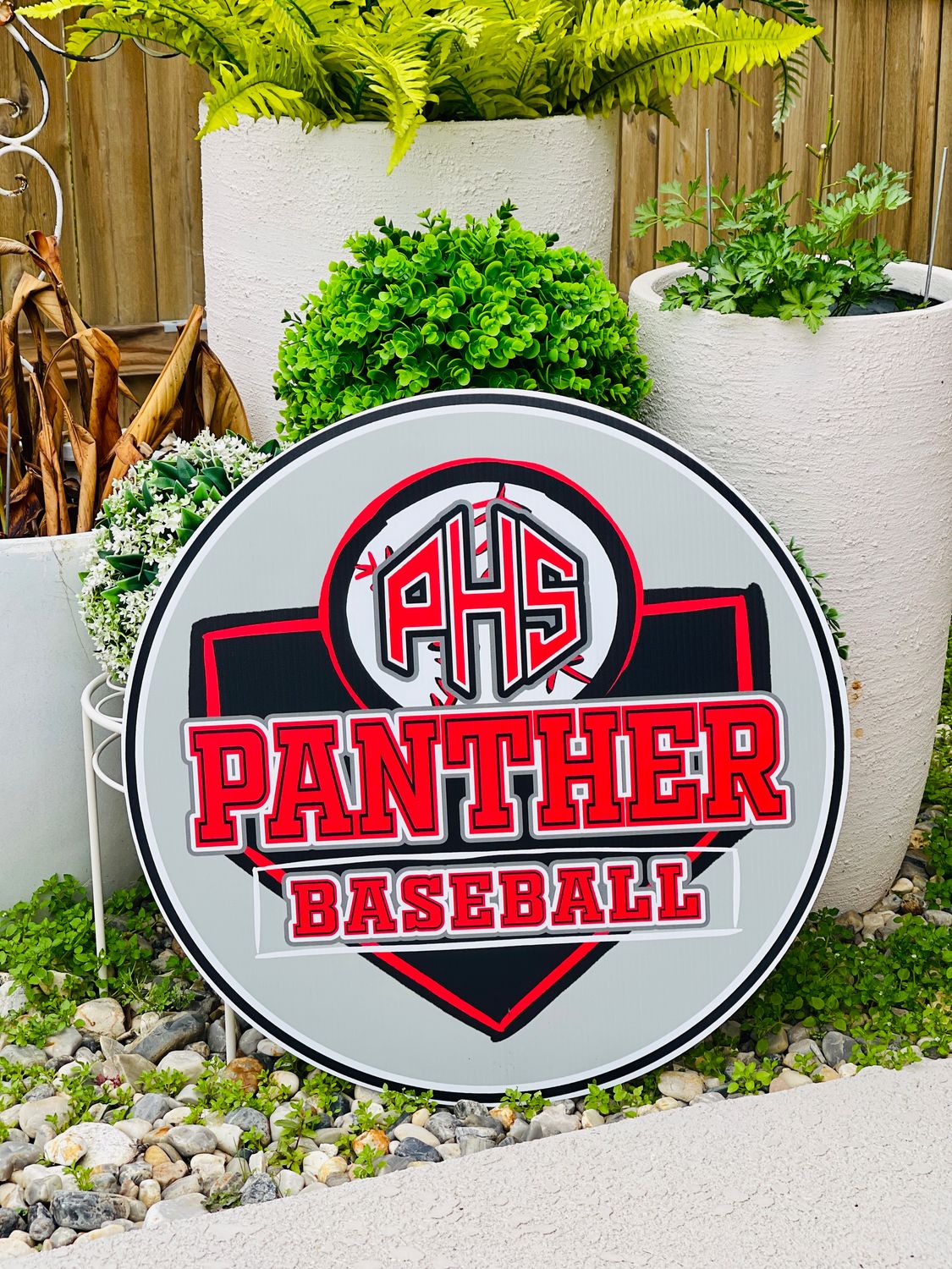 Panther Baseball Yard Sign