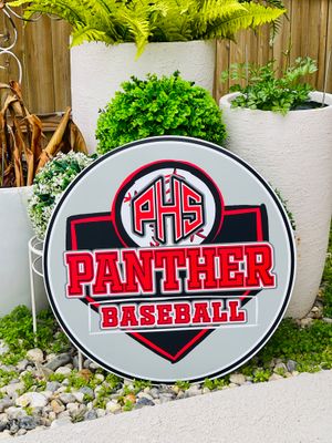 Panther Baseball Yard Sign
