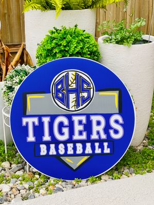 Tigers Baseball Yard Sign