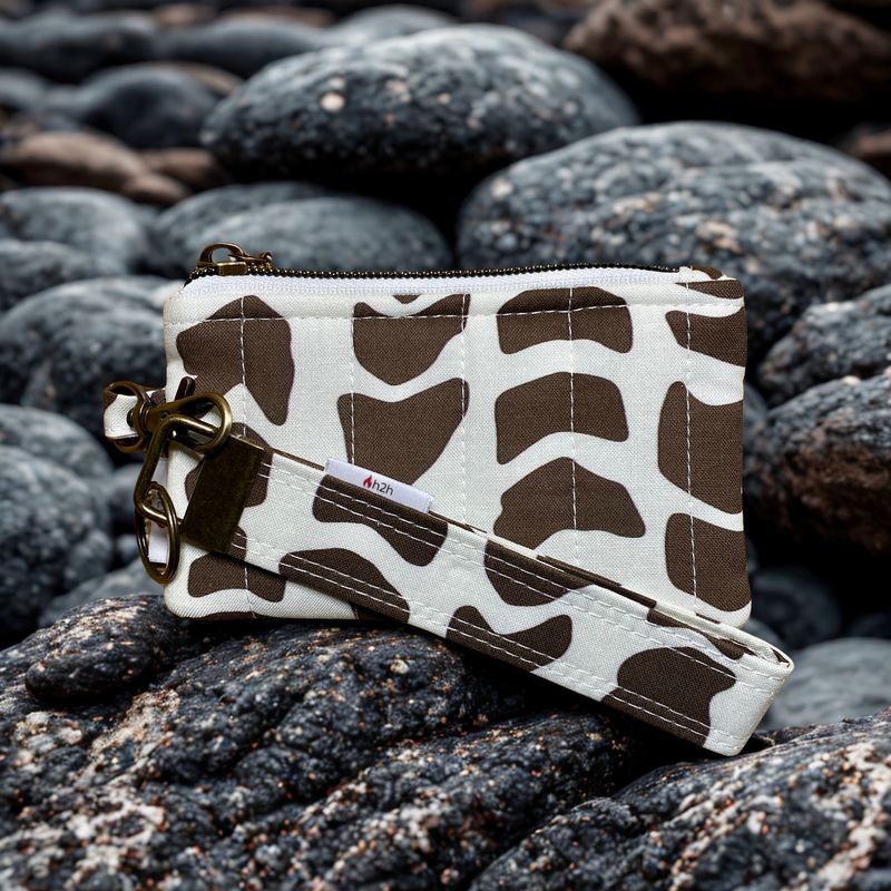 Keychain Wristlet Wallet - Brown Hebrew