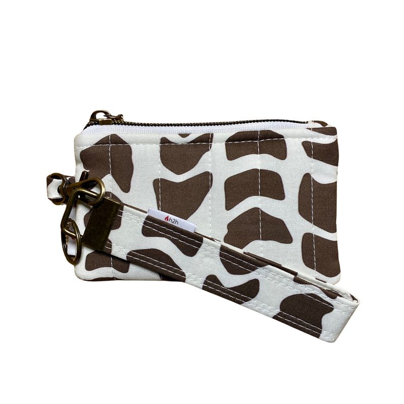Keychain Wristlet Wallet - Brown Hebrew