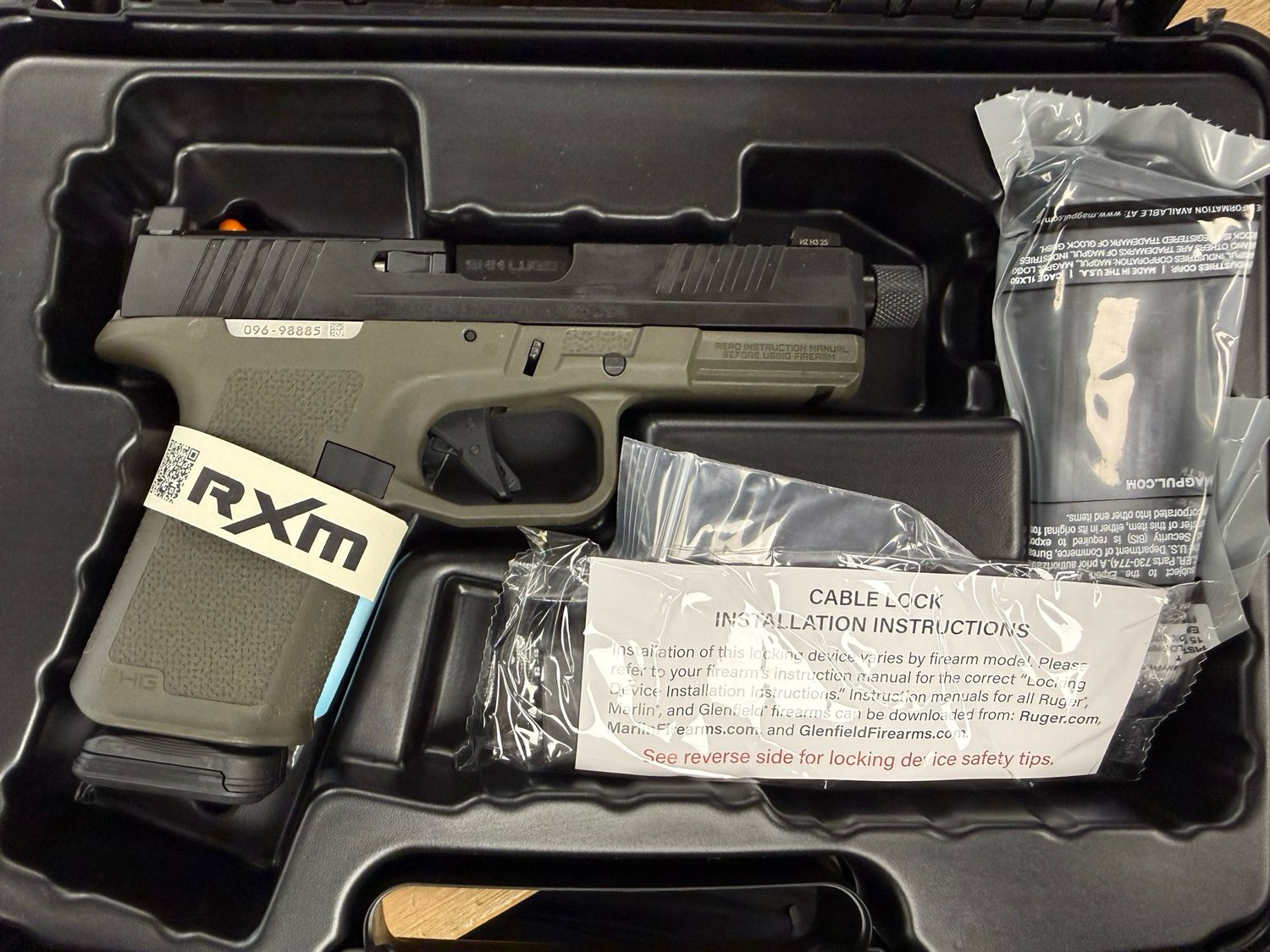 Ruger RXM Threaded 9x19 New