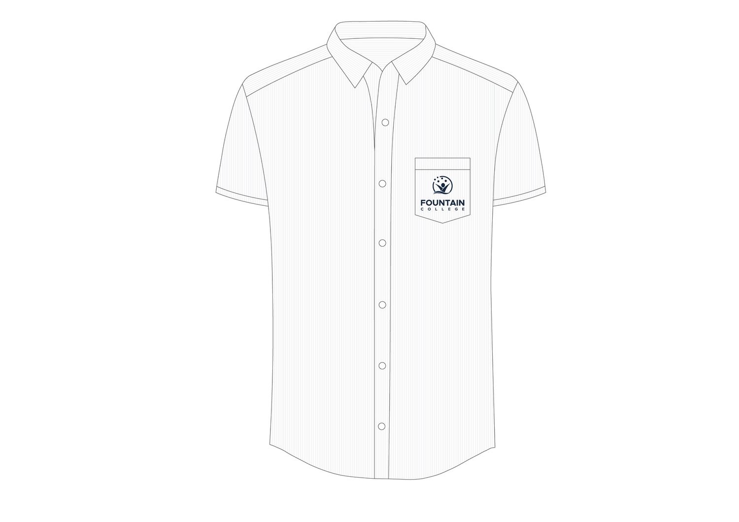 Boys Pinstriped Shirt - Short Sleeve