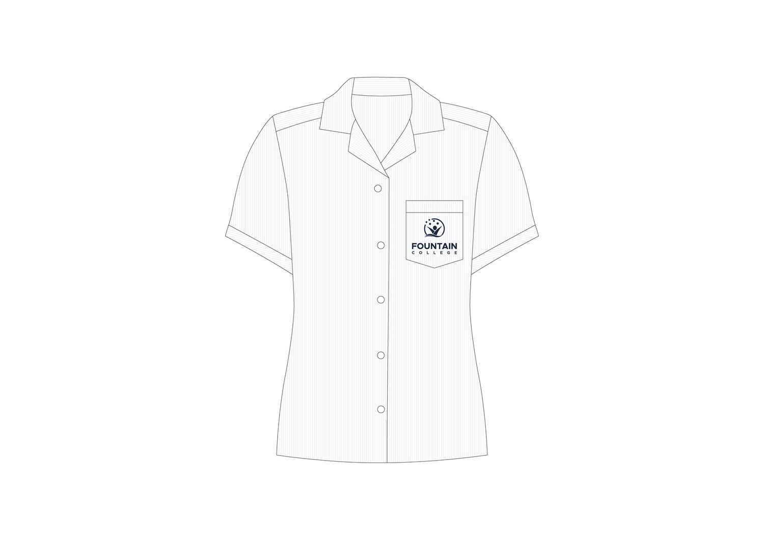 Girls Pinstriped Shirt - Short Sleeve