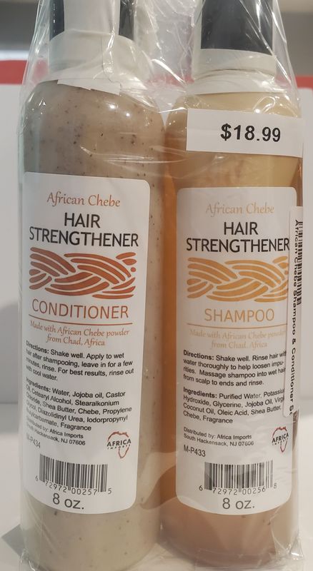 African Chebe Hair Strengthener Shampoo and Conditioner