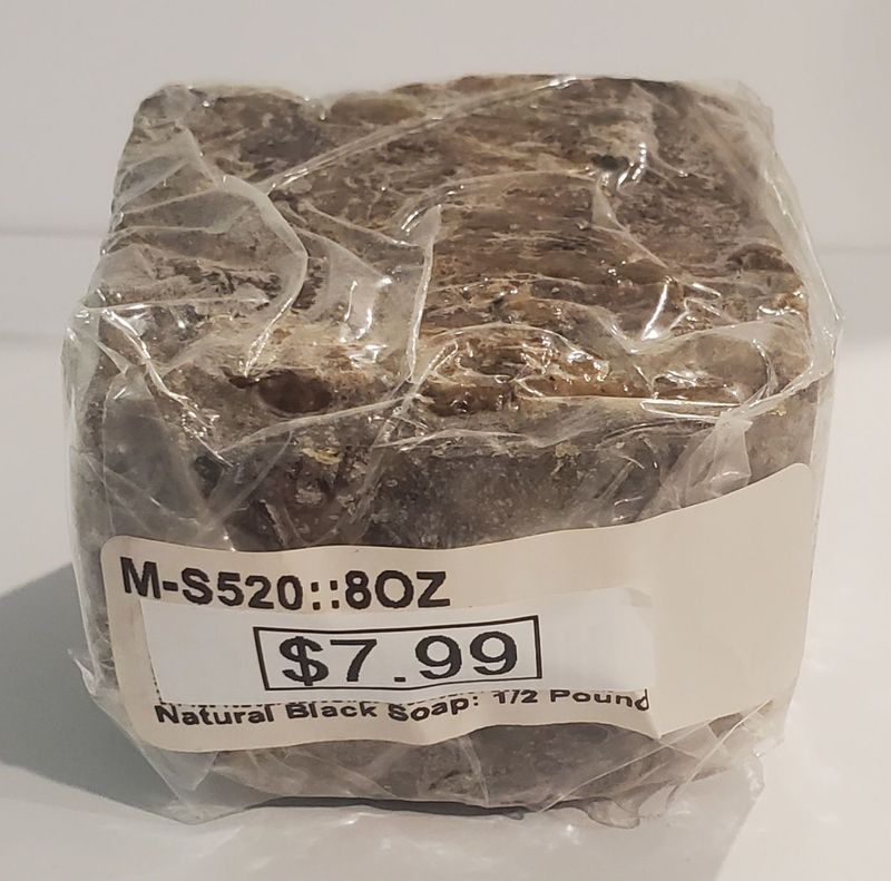 Natural Black Soap 1/2 Pound