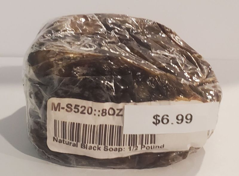 Natural Black Soap 1/2 Pound
