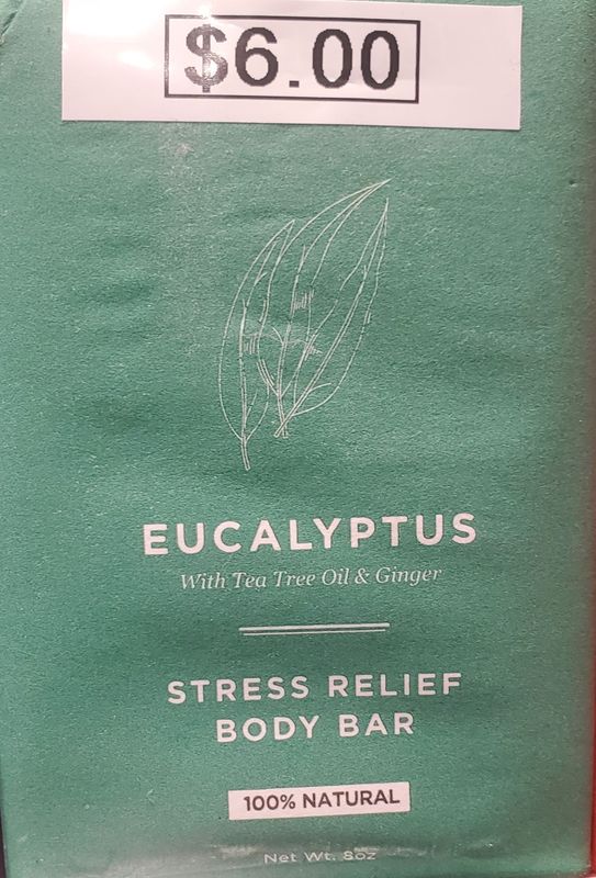 Eucalyptus Stress Relief Body Bar 100% Natural