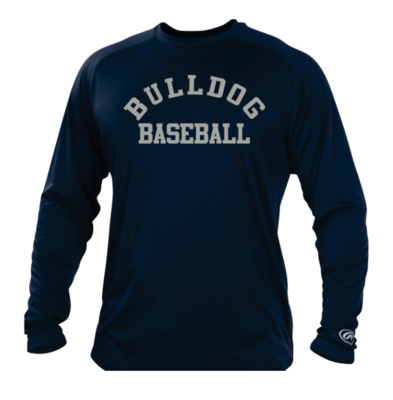 Bulldog Baseball Rawlings long sleeve dryfit