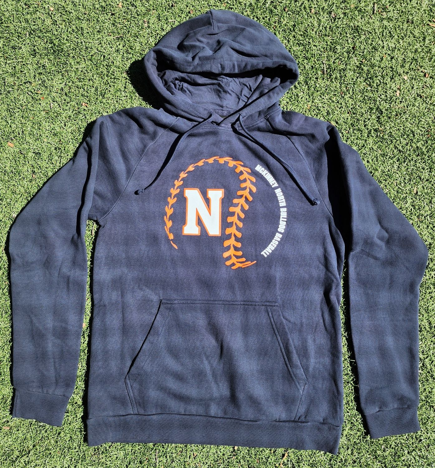 District Softstyle Fleece Bulldog Baseball Hoodie