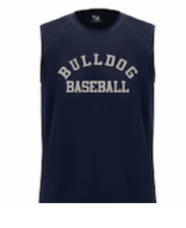 Bulldog Baseball Sleeveless Shirt
