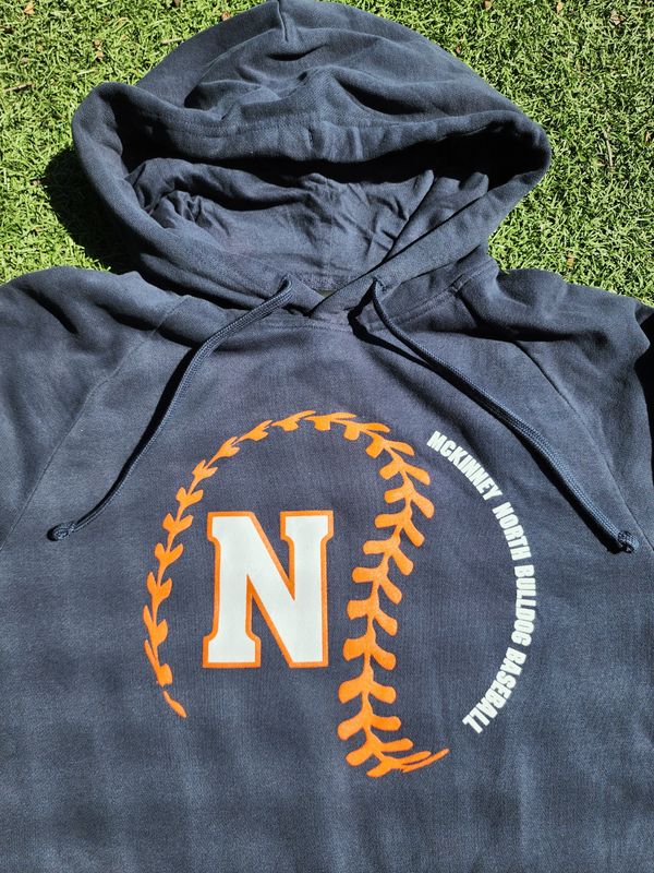 District Softstyle Fleece Bulldog Baseball Hoodie