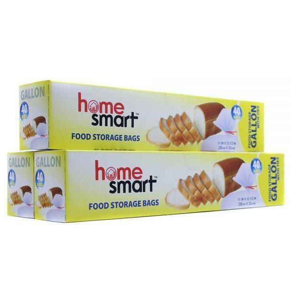 Home Smart Food Storage Bags 40pcs Gallon With Ties