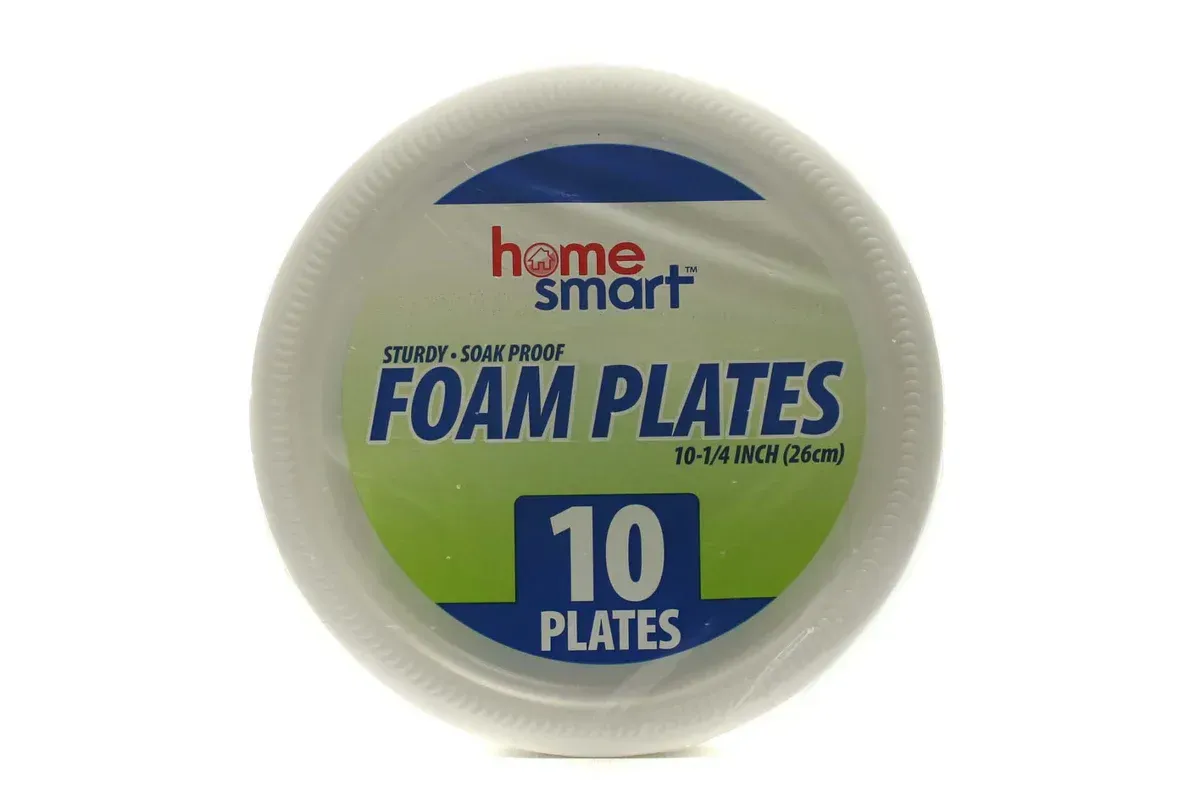 Home Smart Foam Plates 10pcs