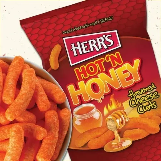Herr&#39;s Hot&#39;n Honey Cheese Curls 170g
