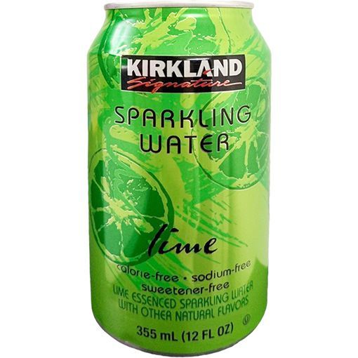 Krikland Signature Sparkling Water Lime , 355ml