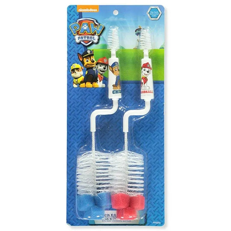 Neckelodeon Paw Patrol 2-Pack Easy Swivel Nipple &amp; Bottle Brush