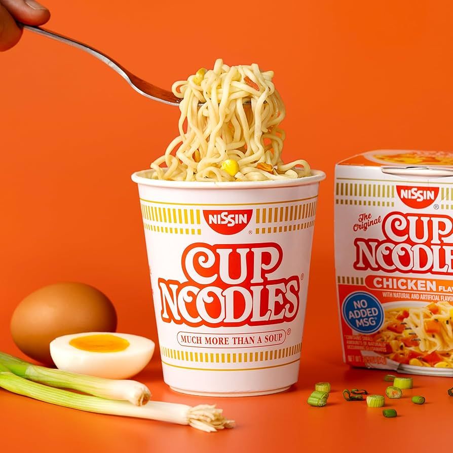 Nissin Cup Noodles Flavored Soup, Chicken