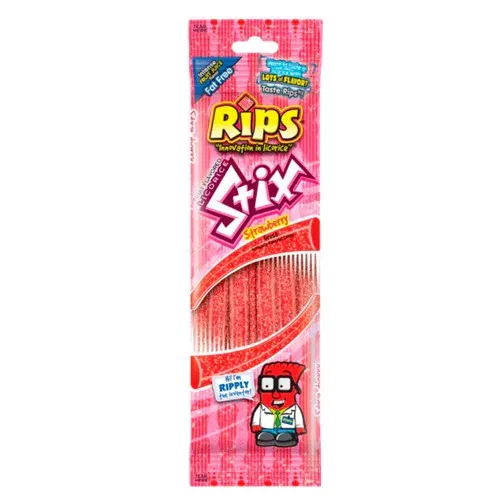 Rips Fruit Flavored Licorice Stix Strawberry