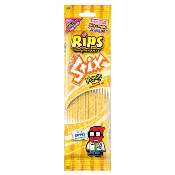 Rips Fruit Flavoured Licorice Stix Mango