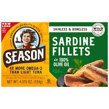 Season Sardine Fillets In Olive Oil 4.375 124g