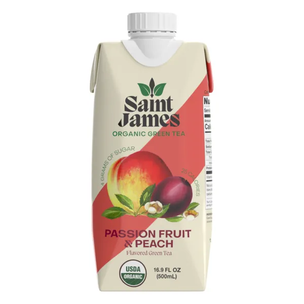 Saint James Passion Fruit &amp; Peach 16.9 oz, 500 ml