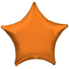 Star Shaped Balloon 6in Snsd Orange