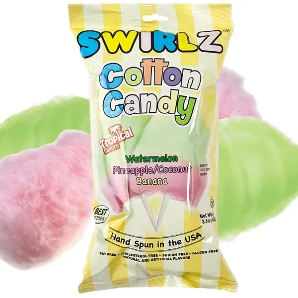 Swirlz Cotton Candy Watermelon, Pineapple, Coconut Banana