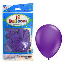 Alef Balloons Helium Quality 12pcs Lavender