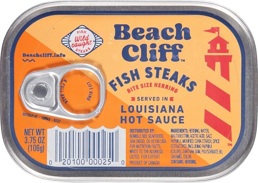 Beach Cliff  Fish Steaks Louisiana Hot Sauce 106 g , 3.75 oz