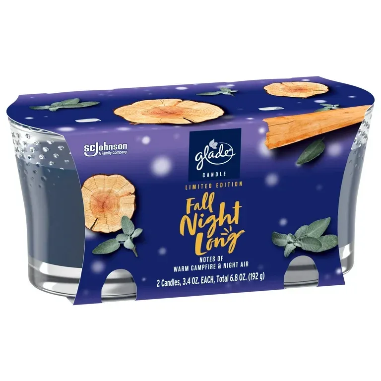 Glade Full Night Long 2 Candles 6.8 oz, 192 g