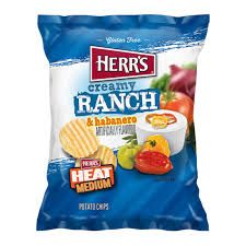 Herr&#39;s Creamy Ranch &amp; Habanero Potato Chips - 6oz (184.3g)