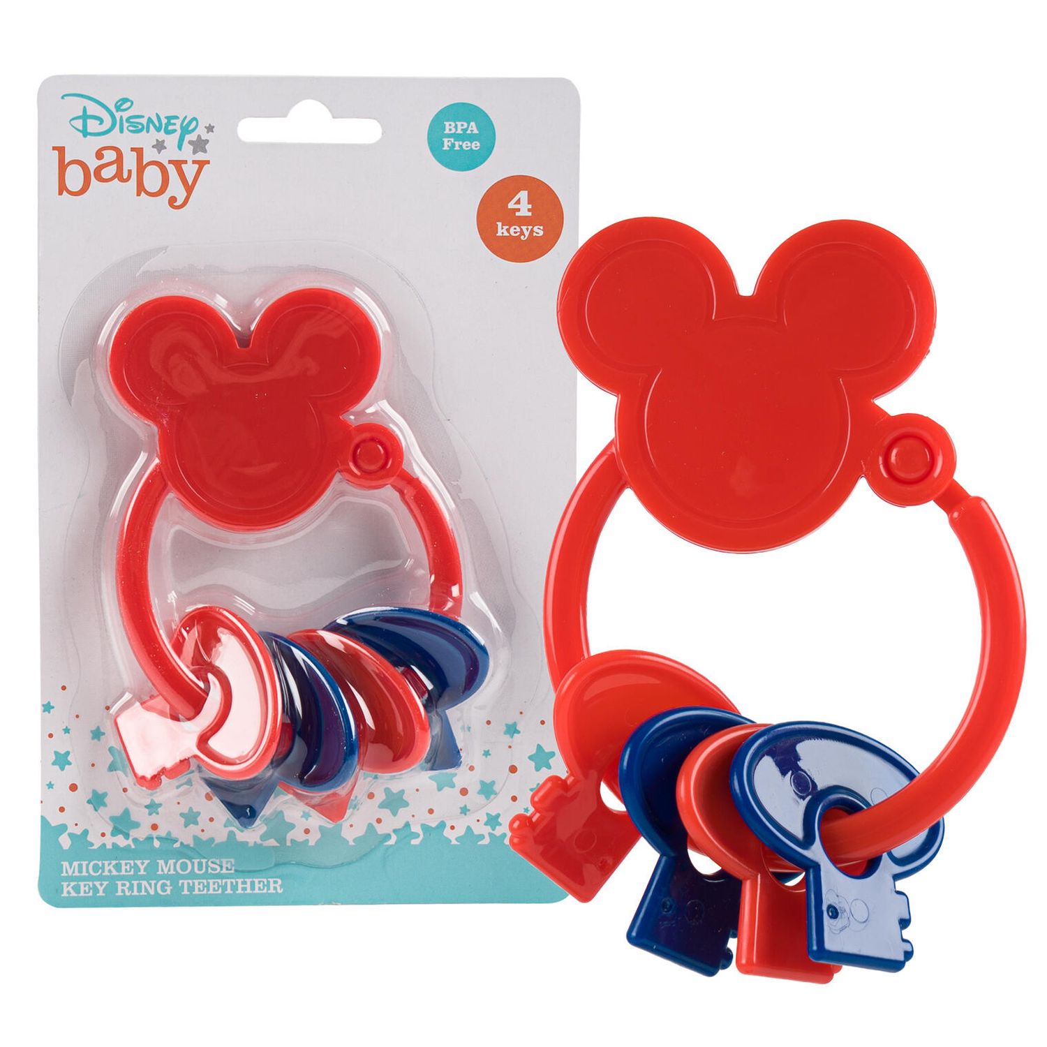 مضغة على شكل حلقة مفاتيح ميكي ماوس من ديزني بيبي
