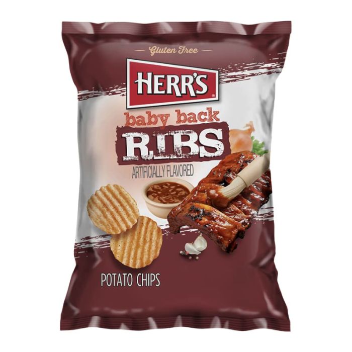 Herr&#39;s Baby Back Ribs Potato Chips 6oz (170g)