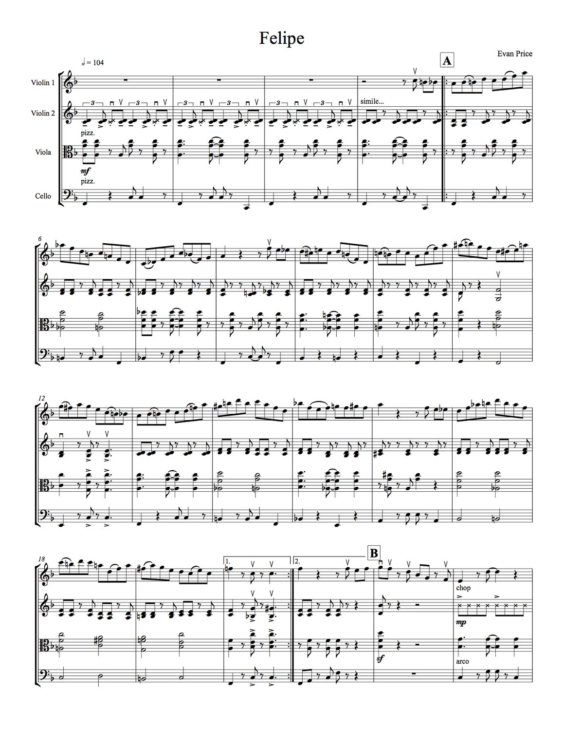 &quot;Felipe&quot; for string orchestra