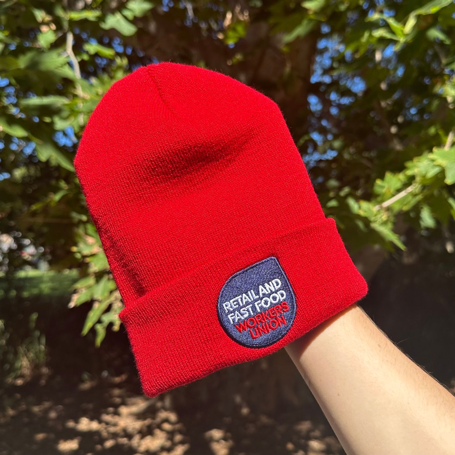 RAFFWU Red Beanie