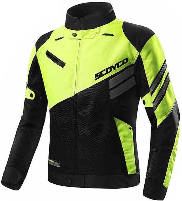 Scoyco 265460 Riding Protective Jacket  (Black, Green, 46)
