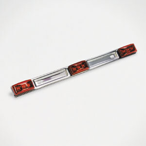 LED ID Bar Chrome Steel "Submersible" Red Light/Lens: 4047.01LD; 191-3R; 47-99-034